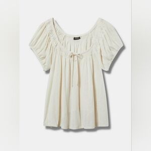 Cap Sleeve Peasant Top